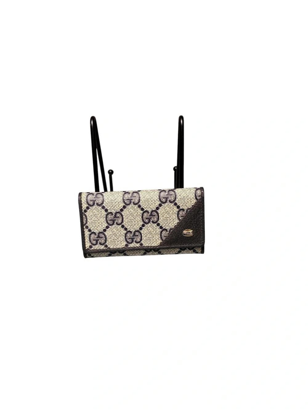 Gucci Vintage Accessory Collection Navy GG Canvas 6 Ring Key Case 72.12.038
